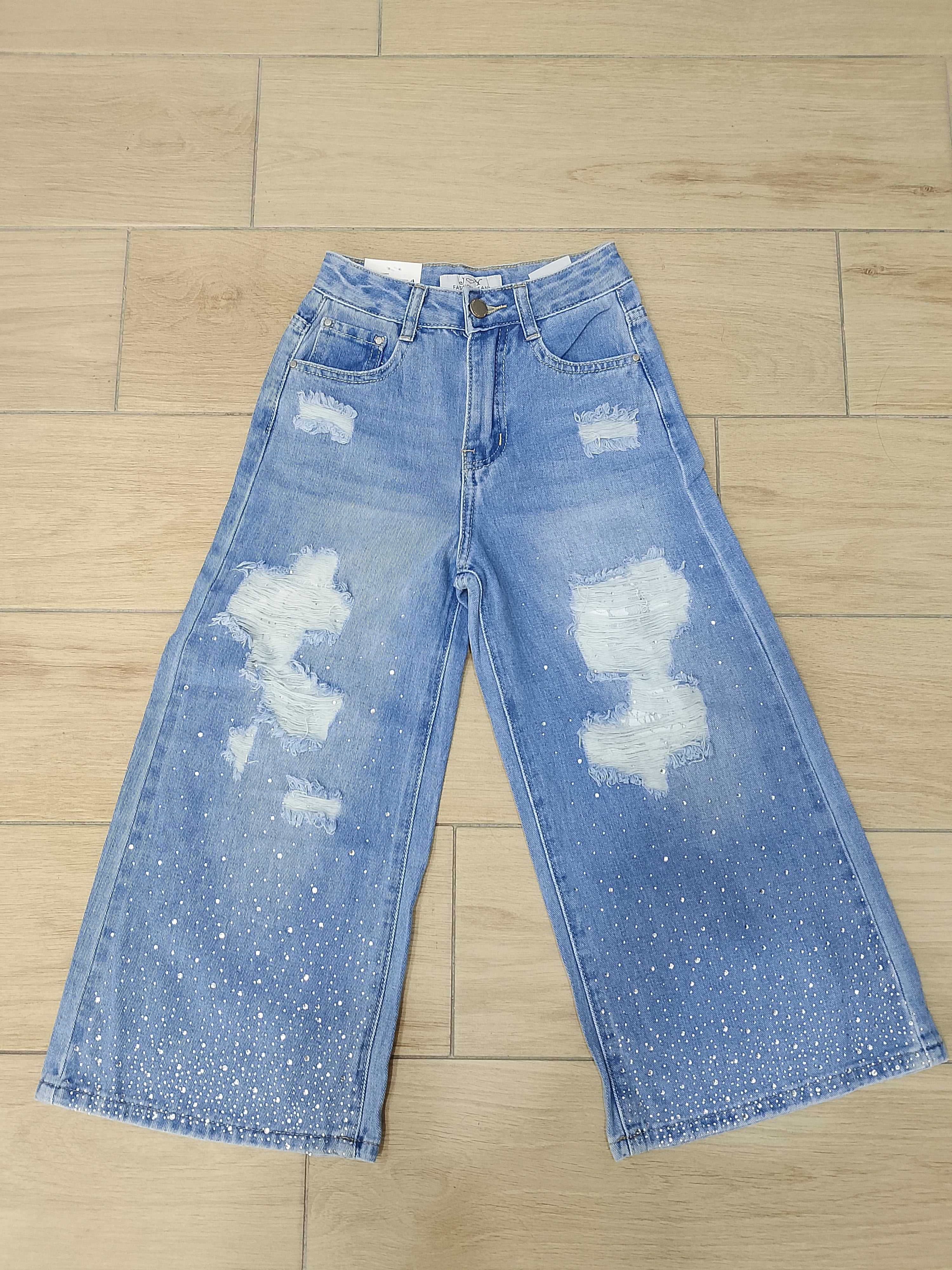 Jeans brillantini con strappi